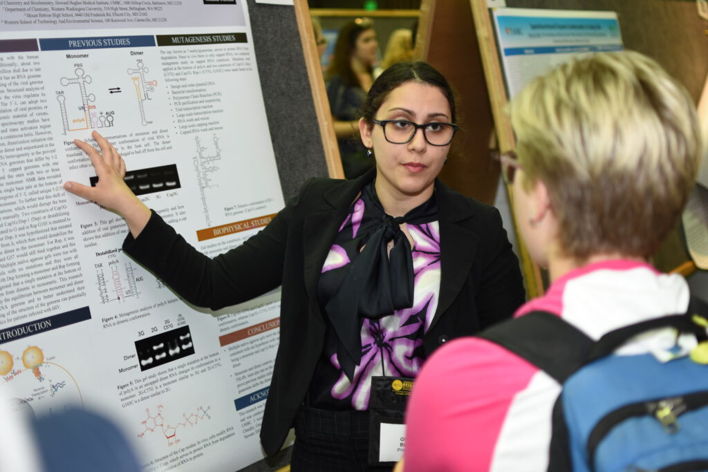 Student presenting at URCAD 2019