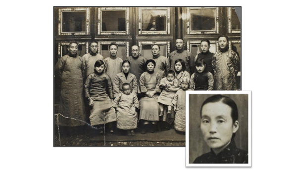 Collage of an 18th century Korean family
