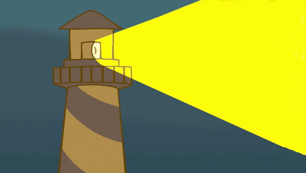 Animation still of a lighthouse