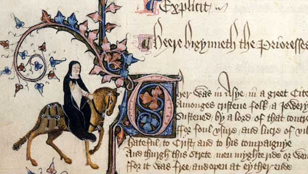 A page from the Illustrated manuscript, The Canterbury Tales
